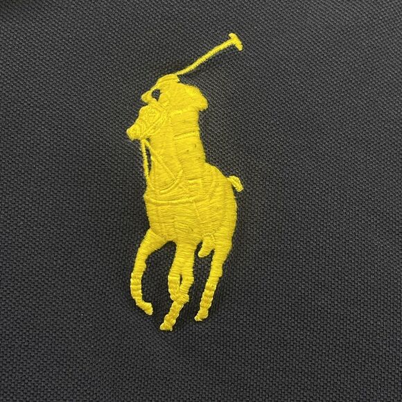 Polo Ralph Lauren Shirt Boys Large 14/16 Blue Yellow Big Pony Rugby Heritage - Picture 5 of 10